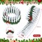 4 Pcs Christmas Village Accessories 35 Inch Christmas Village Fence Wooden Miniature Fence White Picket Fence for Dollhouse Village Landscape(White)